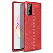 Samsung Galaxy Note 20 Kılıf Focus Derili Kamera Korumalı Silikon Kılıf - 3