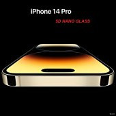 Apple iPhone 14 Pro Tam Kaplayan 5D NANO GLASS Ekran Koruyucu Kırılmaz Cam  (Kenarlıklı) - 1