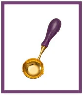 Davetiye Mum Mühürü Eritme Kaşığı El Yapımı Akrilik Saplı Füme Renk thumbnail 1