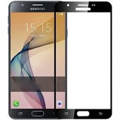 Samsung Galaxy J7 Prime Kırılmaz Cam Tam Kaplayan Ekran Koruyucu - Siyah - 1