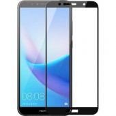 Huawei Y6 2018 Kırılmaz Cam Tam Kaplayan Ekran Koruyucu - Siyah - 1