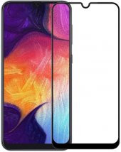 Samsung Galaxy A50  Tam Kaplayan Kırılmaz Cam Ekran Koruyucu - Siyah - 1