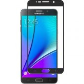 TelefonBorsası Samsung Galaxy Note 5 3D Kavisli Temperli Cam Ekran Koruyucu Film - Siyah - 1