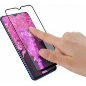 Oppo A12 Kırılmaz Cam Tam Kaplayan Ekran Koruyucu - Siyah - 1