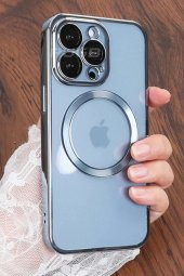 Iphone 14 Pro Magsafe Destekli Kablosuz Şarj Uyumlu Şeffaf Silikon Kılıf - 1