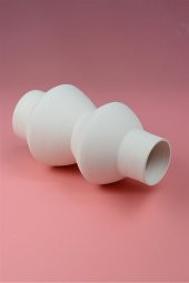 Eva Vazo Seramik Bisküvi  (Ham Ürün Boyanabilir Obje) thumbnail 7