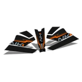 GP Kompozit CF Moto 250 NK 2023-2024 Uyumlu Tank Pad Seti Turuncu - 5