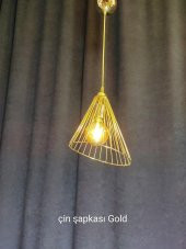 ÇİN ŞAPKASI GOLD SARKIT ARMATÜR - 1