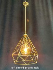 ÇİFT DESENLİ PRİZMA GOLD SARKIT ARMATÜR - 1