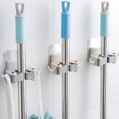 3'lü Paspas Süpürge Fırça Ve Mop Askısı Sap Tutucu Mutfak Banyo Askı Plastik Eşya - 4