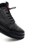 Komçero Erkek Hakiki Deri Streç Lastikli Siyah Casual Ayakkabı 3K0795-2297 - 6