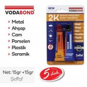 Epoksi Yapıştırıcı Metal Plastik Cam Dekoratif İşler İçin Cam Yapıştırıcı 15+15 Gr - 2