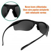 Bisiklet Güneş Gözlüğü Koruyucu Bisikletçi Gözlük Siyah - 2