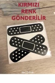 Yara Bandı Oto Araba Sticker İkili Set Düz ve Çapraz Delikli Yarabandı 13 cm Boyunda - 5