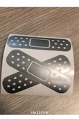 Yara Bandı Oto Araba Sticker İkili Set Düz ve Çapraz Delikli Yarabandı 13 cm Boyunda - 10