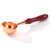 Ahşap Saplı Retro Mum Mühürü Eritme Kaşığı Rose Gold - 3