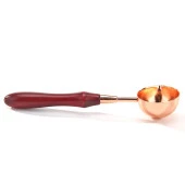 Ahşap Saplı Retro Mum Mühürü Eritme Kaşığı Rose Gold - 4