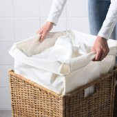 Rattan Çamaşır Sepeti 80 Litre MeridyenDukkan Naturel Kirli Çamaşır Sepeti - 2