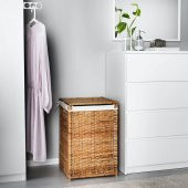 Rattan Çamaşır Sepeti 80 Litre MeridyenDukkan Naturel Kirli Çamaşır Sepeti - 4