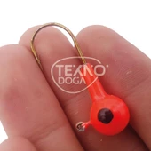 EFFE İğneli Silikon Yem Zokası Kırmızı Siyah LRF Jighead 5ad - 2