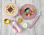 İkili Cımbız Seti Paslanmaz Çelik Pembe Renk Düz ve Kavisli Model thumbnail 10