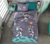 Clasy Ranforce Genç Nevresim Takımı Tek Kişilik Space V1 Antrasit - 1