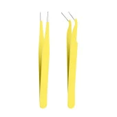 İkili Cımbız Seti Paslanmaz Çelik Sarı Renk Düz ve Kavisli Model thumbnail 1