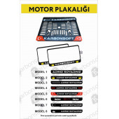 Motor Plakalığı 1 Adet Motorsiklet Takmatik Kişiye Özel Plakalık - 1