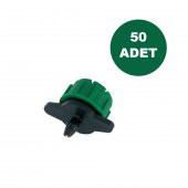 DEBİ AYARLI DAMLATICI YEŞİL DAMLA SULAMA DAMLATICI EMİTÖR 50 ADET thumbnail 1