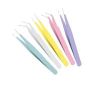 İkili Cımbız Seti Paslanmaz Çelik Mavi Renk Düz ve Kavisli Model thumbnail 12