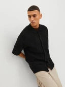 JACK JONES Erkek Geniş Kesim Örme Gömlek 12234327 - 5