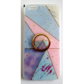 Apple İphone 6/6s Yüzüklü Simli Mermer Desenli Kılıf - 2