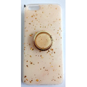 Apple İphone 6/6s Yüzüklü Simli Mermer Desenli Kılıf - 3