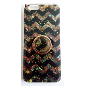 Apple İphone 6/6s Yüzüklü Simli Mermer Desenli Kılıf - 5