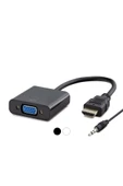 Adaptör Çevirici Hdmı To Vga + Sesli Çevirici Adaptör - 1