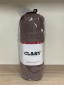 Clasy Ranforce Lastikli Çarşaf Seti Çift Kişilik Desenli Vizon - 1