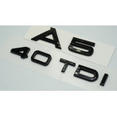 Audi A5 40 TDi Parlak Siyah ABS 3M 3D Bagaj Yazı Logo Orjinal Ürün - 2