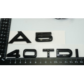 Audi A5 40 TDi Parlak Siyah ABS 3M 3D Bagaj Yazı Logo Orjinal Ürün - 3