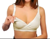 Sema Bebe Sema Baby Kruvaze Emzirme Sütyeni Ekru 90 Beden - 1