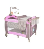 KANZ Kanz Hamburg 70x110cm Dönenceli Oyun Parkı Seyahat Yatağı - Pembe - 1