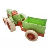 Lets Be Child Römorklu Sürtmeli Plastik Traktör LC-30878 Açık Yeşil-Turuncu - 2