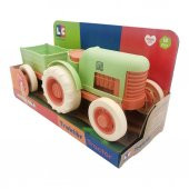 Lets Be Child Römorklu Sürtmeli Plastik Traktör LC-30878 Açık Yeşil-Turuncu - 5