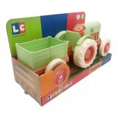 Lets Be Child Römorklu Sürtmeli Plastik Traktör LC-30878 Açık Yeşil-Turuncu - 7