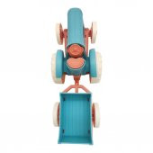 Lets Be Child Römorklu Sürtmeli Plastik Traktör LC-30878 Turkuaz-Turuncu - 6