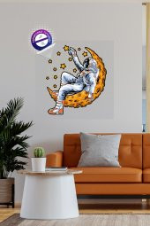 Astronotun Düşüşü Akıllı Kağıt Sticker, Yapışkansız Statik Tutunan Akıllı Kağıt, Çocuk Odası Sticker - 1