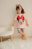 KIZ ÇOCUK MİCKEY MOUSE KAPRİ TAYTLI KISA KOL PAMUK TAKIM - 2
