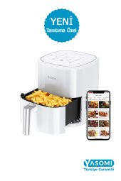 Yasomi Y22 Beyaz Airfryer 1500W 5Lt Akıllı Fritöz (Yasomi Türkiye Garantili) - 1