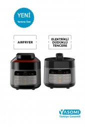 Yasomi Y85 Multi Cooker 2 Si 1 Arada Airfryer Fritöz Ve Elektrikli Düdüklü Tencere - 1