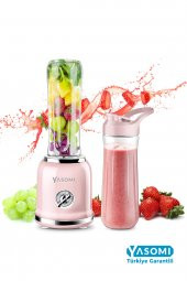 Yasomi BL019 Retro Smoothie Blender Pembe (Yasomi Türkiye Garantili ) - 1