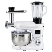 Yasomi Sm 1504Bml Beyaz Led Ekranlı Kıyma Çekme Aparatlı Ve Blender Stand Mikser Mutfak Şefi 1500W thumbnail 4